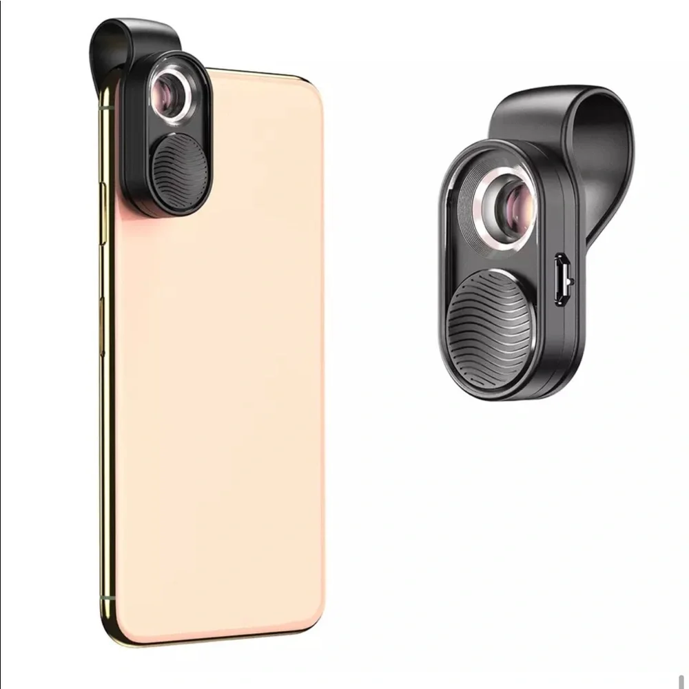 Mobile Microscope Lens LED Light Micro Pocket Lenses for iPhone XS Max Samsung